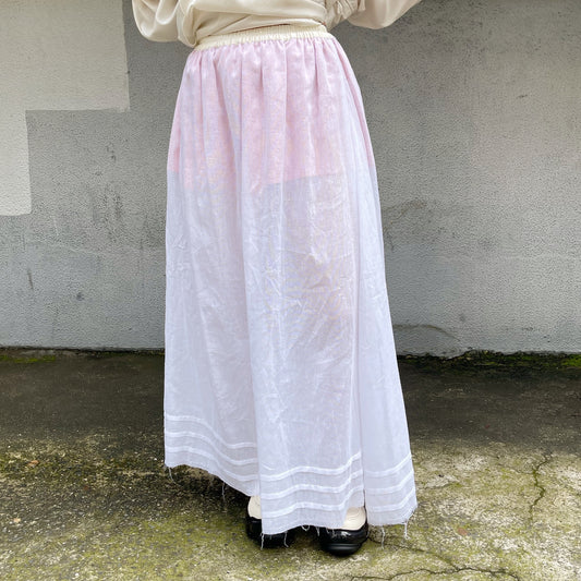 Courtney long cotton skirt / pink / コットンロングスカート