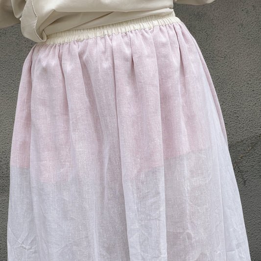 Courtney long cotton skirt / pink / コットンロングスカート