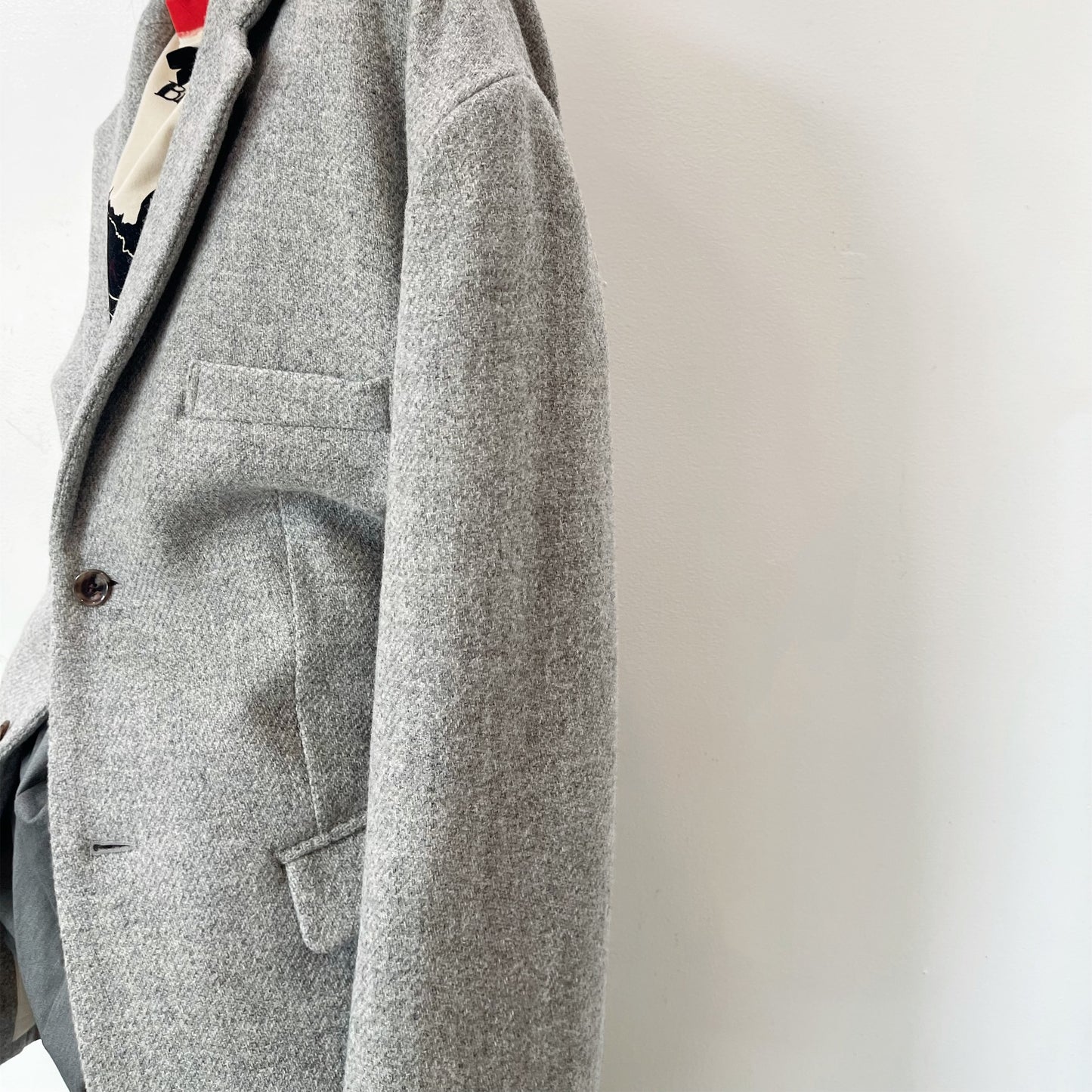 drape jacket / gray / しわジャケット