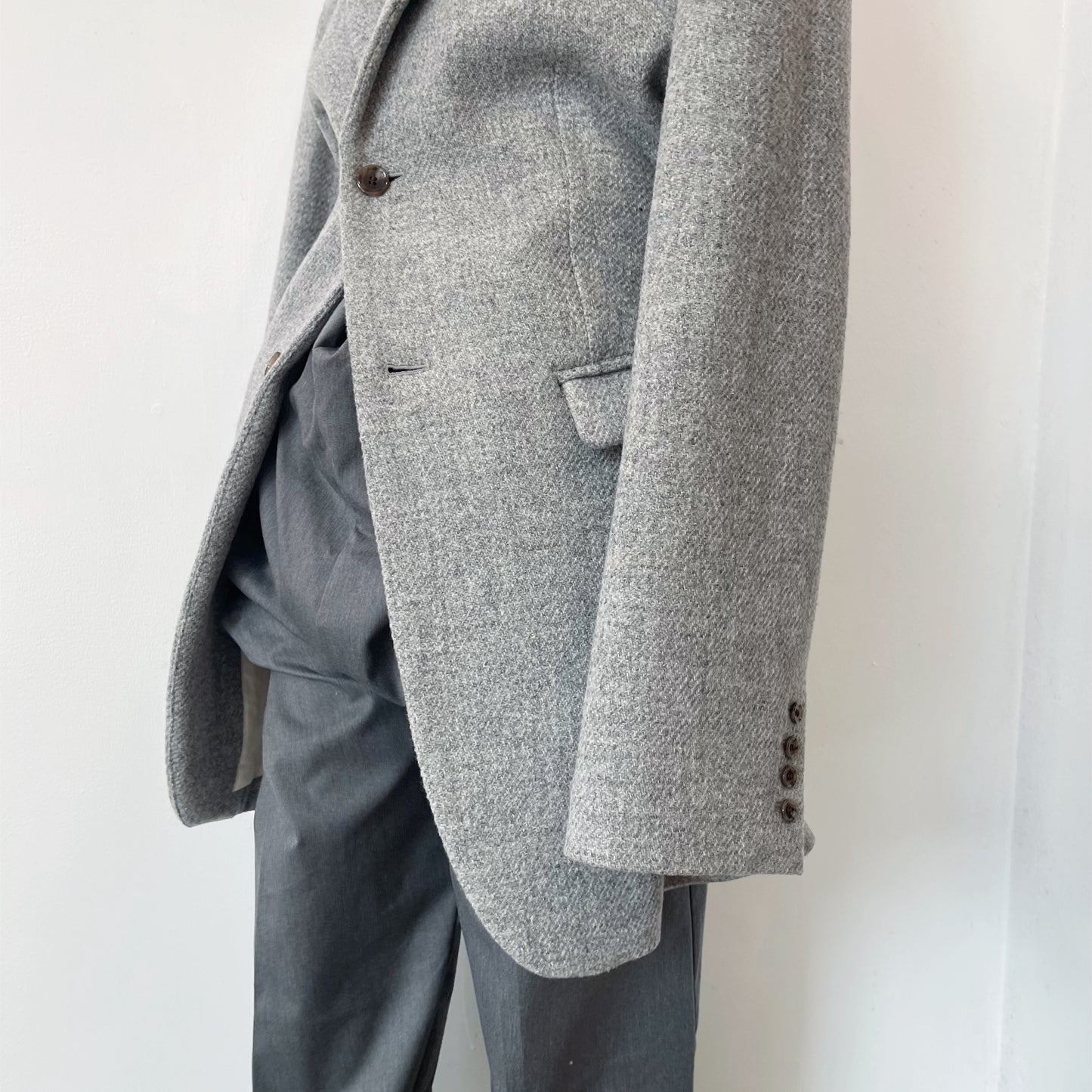 drape jacket / gray / しわジャケット