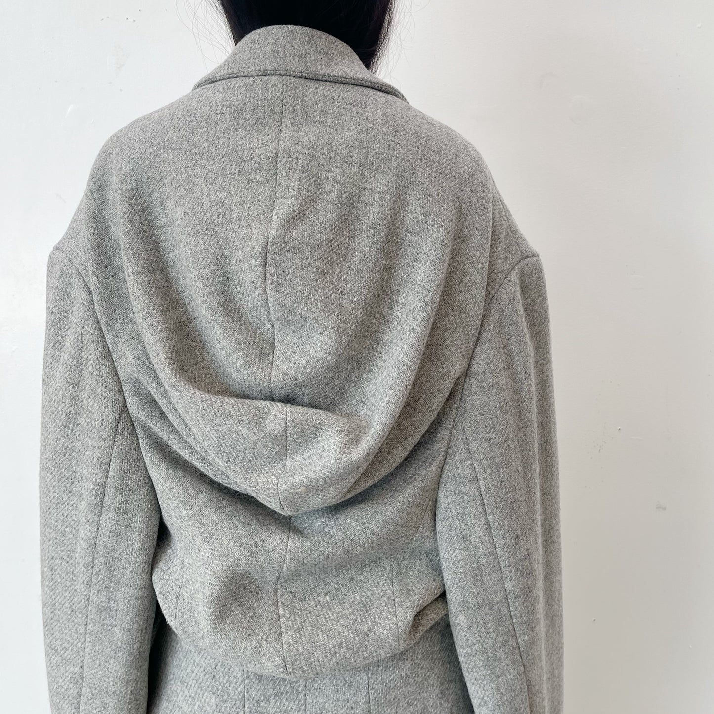 drape jacket / gray / しわジャケット