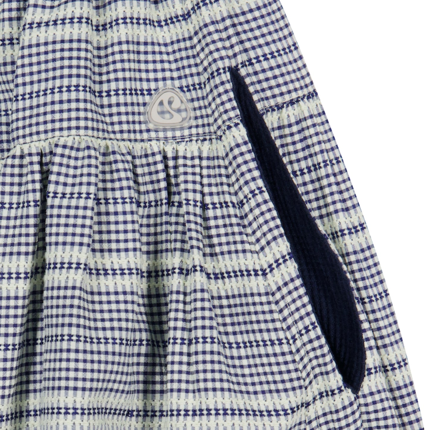 WIDE SHIRRING SKIRT / NAVY / ワイドシャーリングスカート