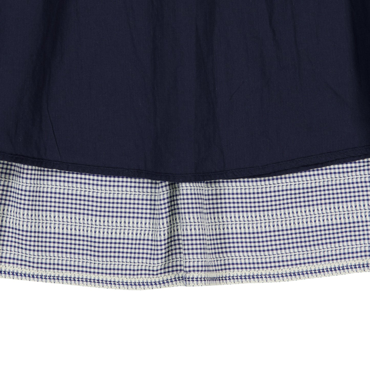 WIDE SHIRRING SKIRT / NAVY / ワイドシャーリングスカート