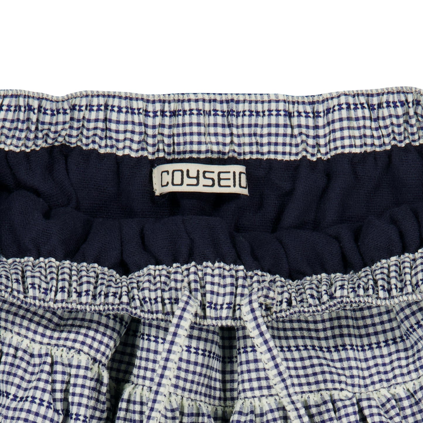 WIDE SHIRRING SKIRT / NAVY / ワイドシャーリングスカート