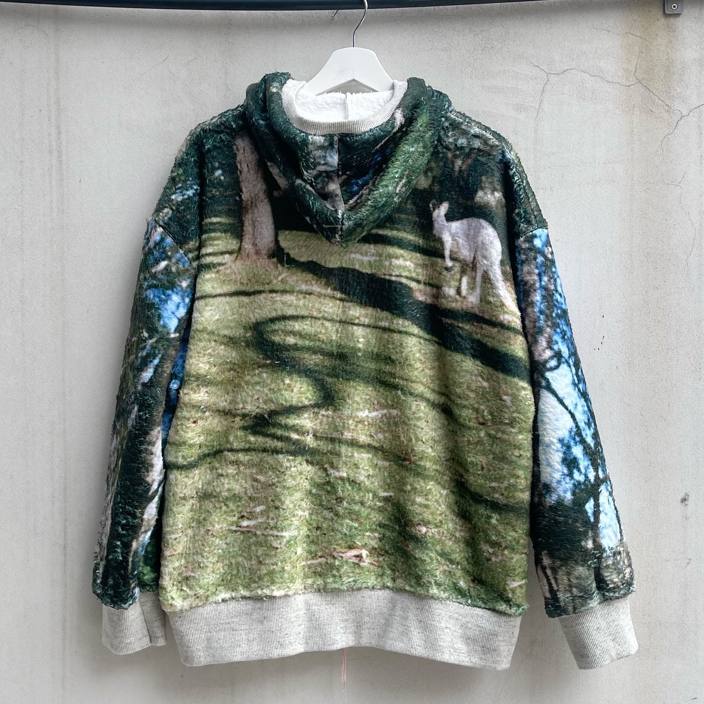 boa print zip-up parka / カンガルー / ボアプリントジップパーカー