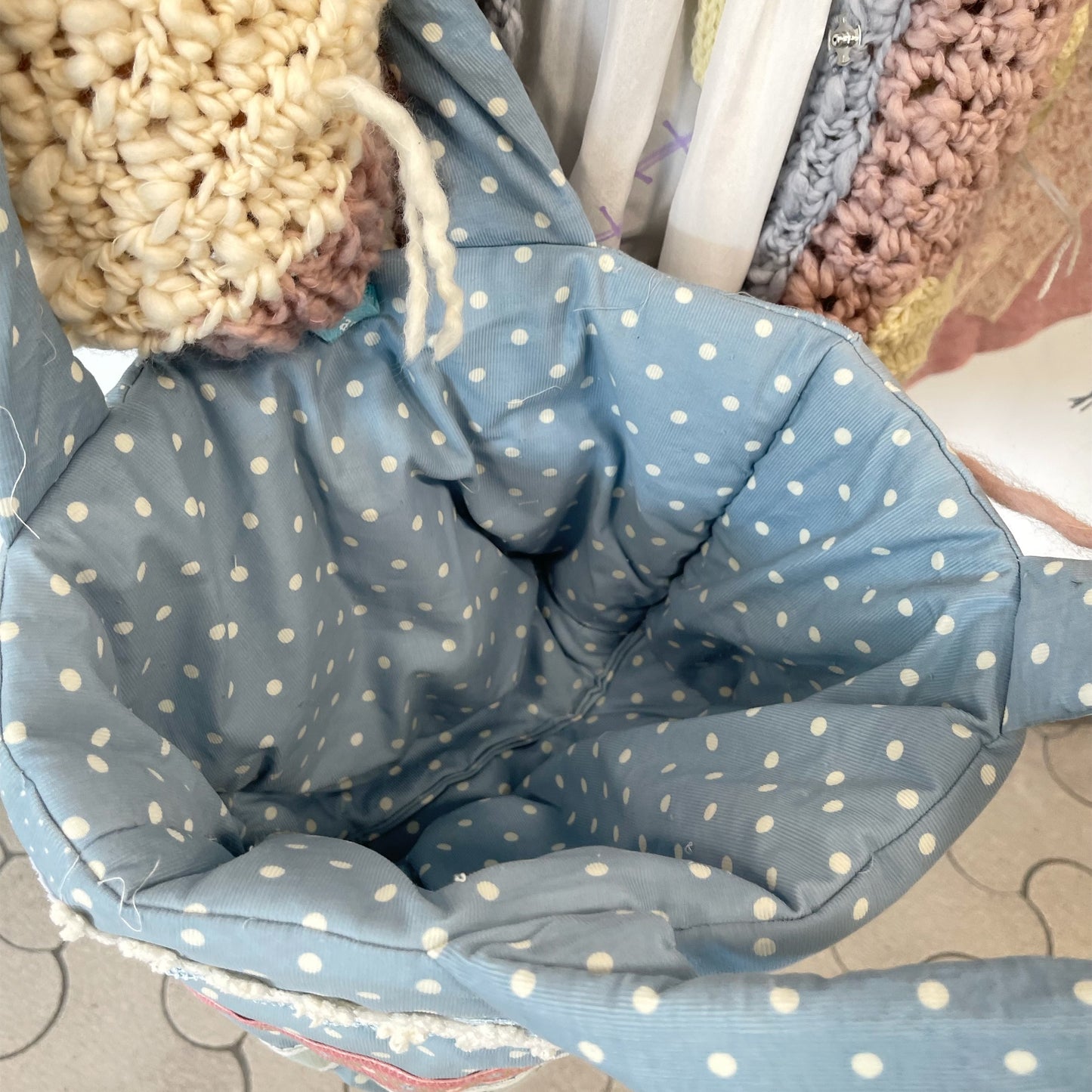 Winter tote bag / Puff Skyblue / ウィンタートートバッグ