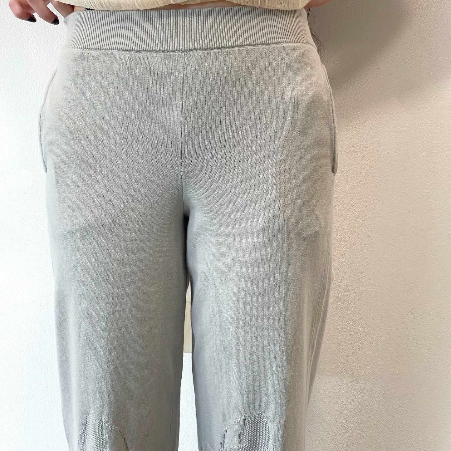 tulip knit pants / gray / チューリップニットパンツ