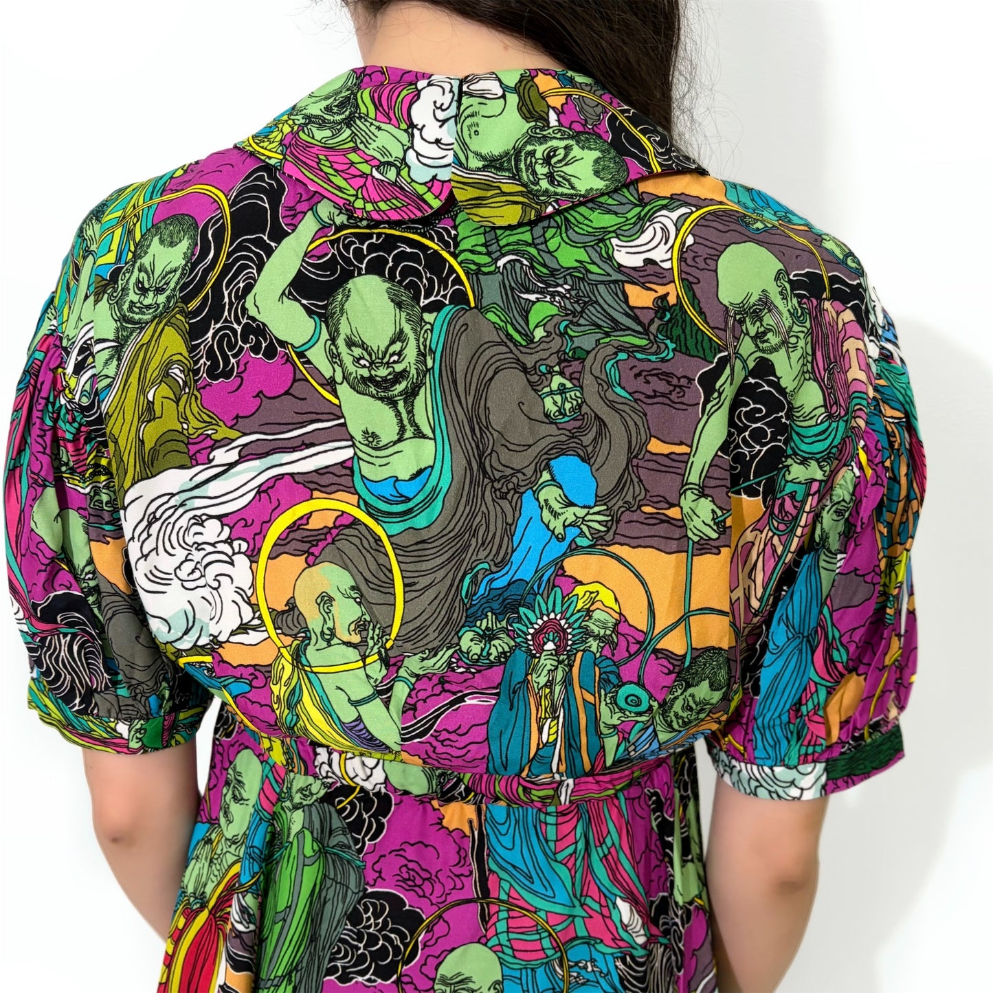 DRESS COLLABORATION WITH EMARY / BUDDHA / 総柄ワンピース