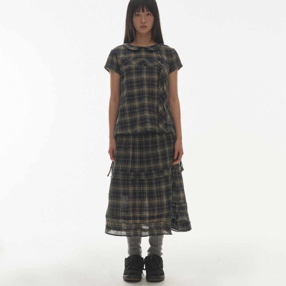 BOW BLOUSE / CHECK / ボウブラウス