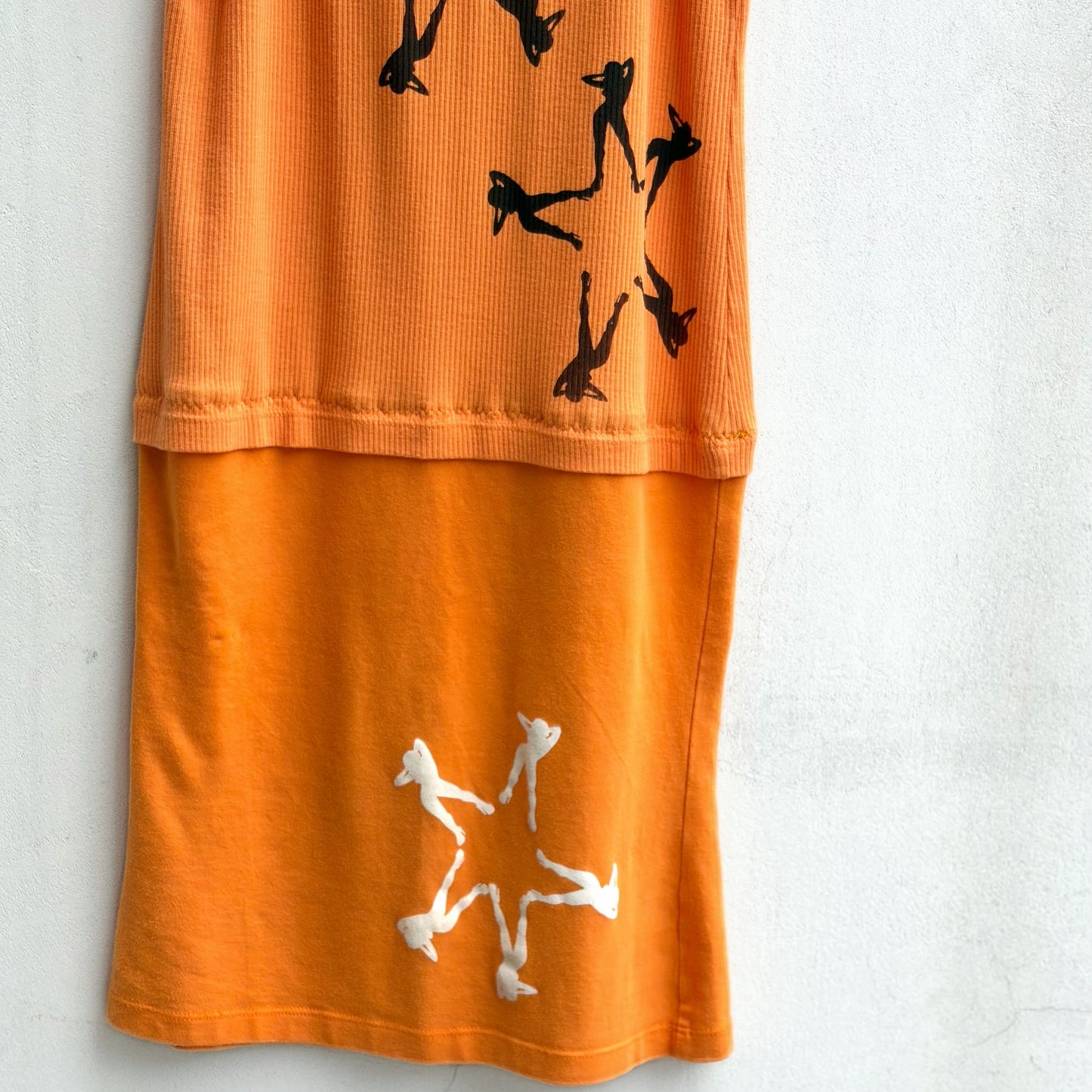 【GATEANDO POR TUS NUBES】TANK TOP DRESS / ORANGE / タンクトップドレス