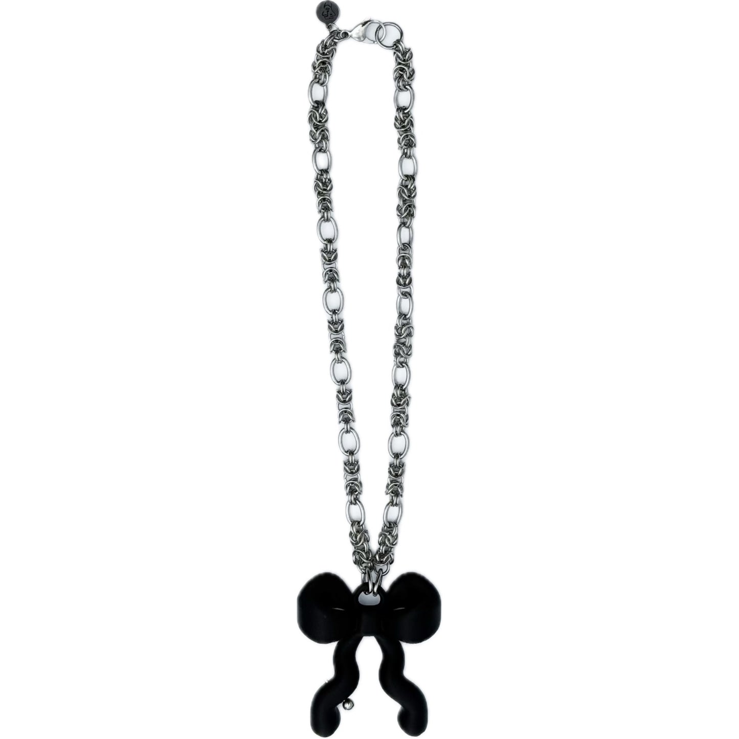 RIBBON NECKLACE / BLACK MATTE / リボンネックレス