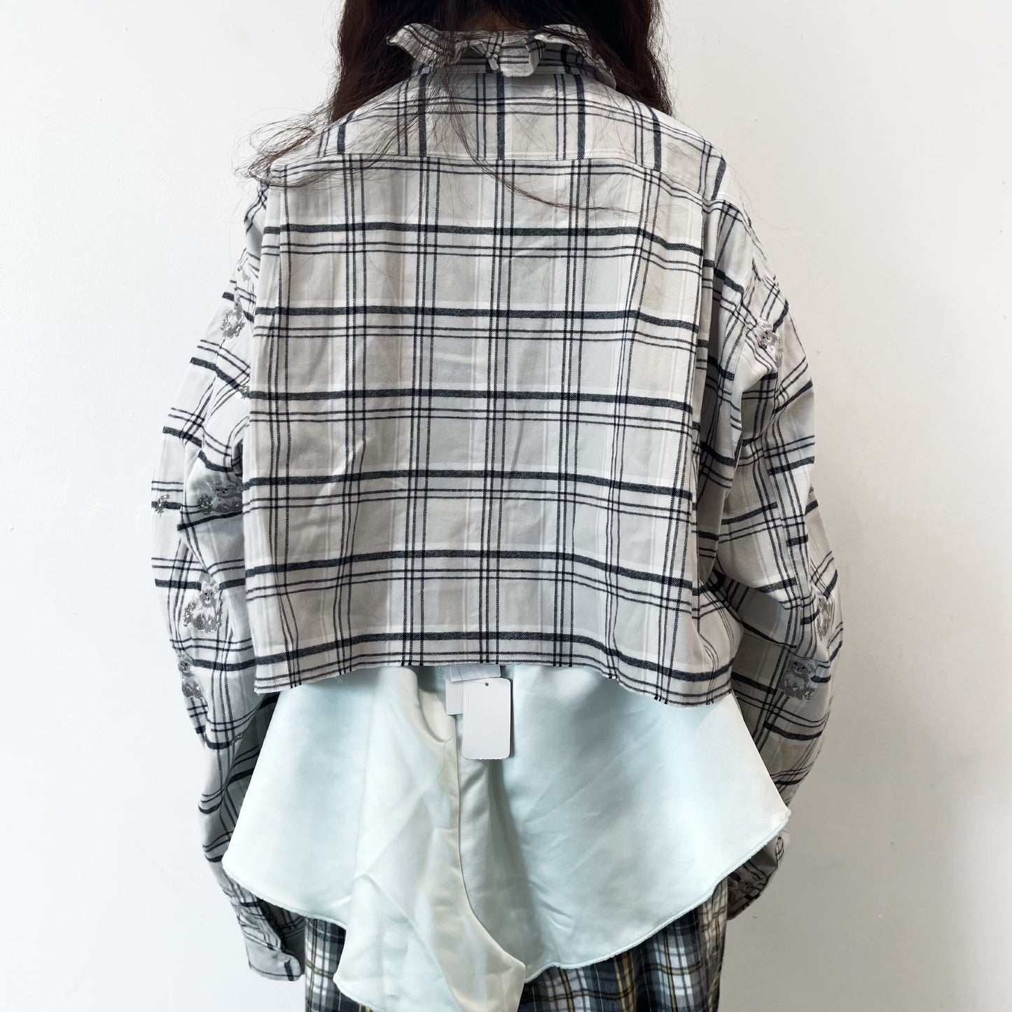 COUNTRY RUFFLED BLOUSE / GRAY / ラッフルブラウス