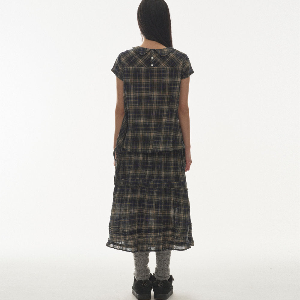 BOW BLOUSE / CHECK / ボウブラウス