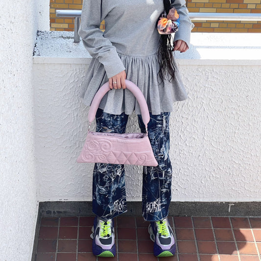 Spider logo straight Denim trousers Super damage / Denim / スパイダーロゴダメージデニム