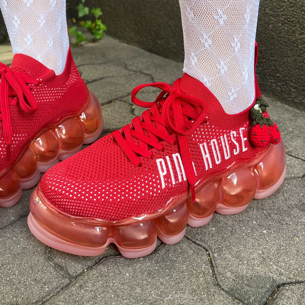 【MIKIOSAKABE×PINK HOUSE】NEW JEWELRY SHOES / RED