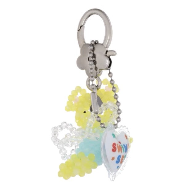 【YOUNGART】Angel JINI Key Ring / Sky Blue / くまのビーズキーリング