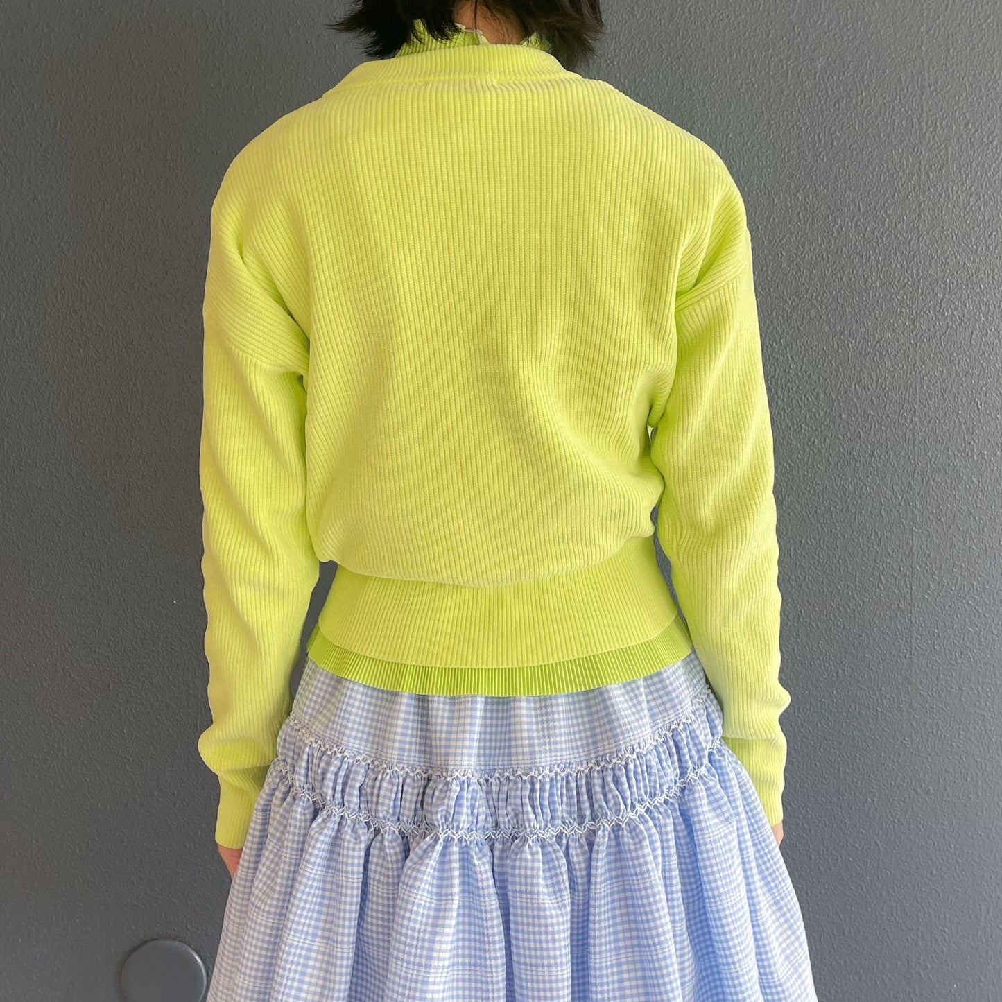 TODO V-NECK KNIT TOP / LIME / Vネックニットトップ