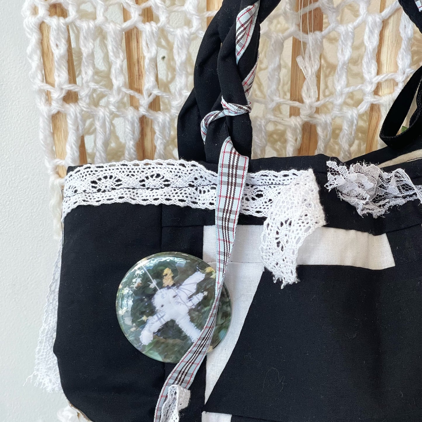 Patch work Bag+ / Black / パッチワークトートバッグ