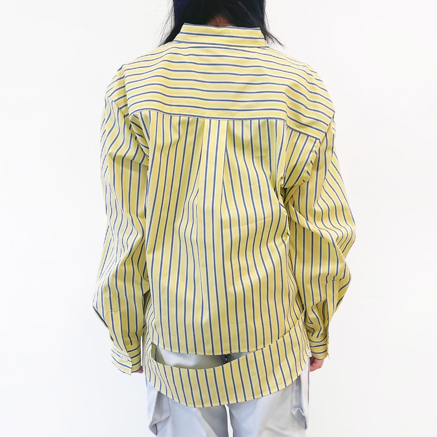 LAYERED SHIRT / YELLOW / ストライプレイヤードシャツ