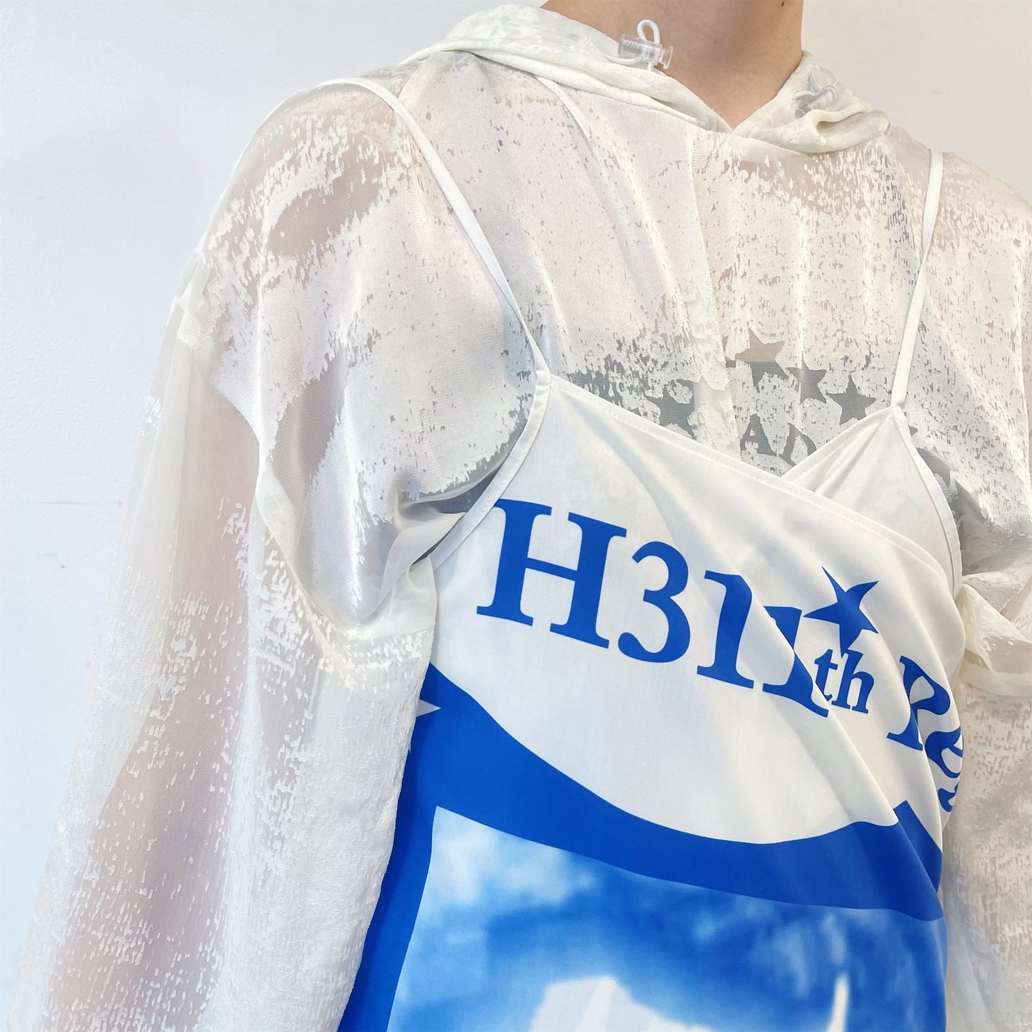 Banner Dress / White / グラフィックワンピース