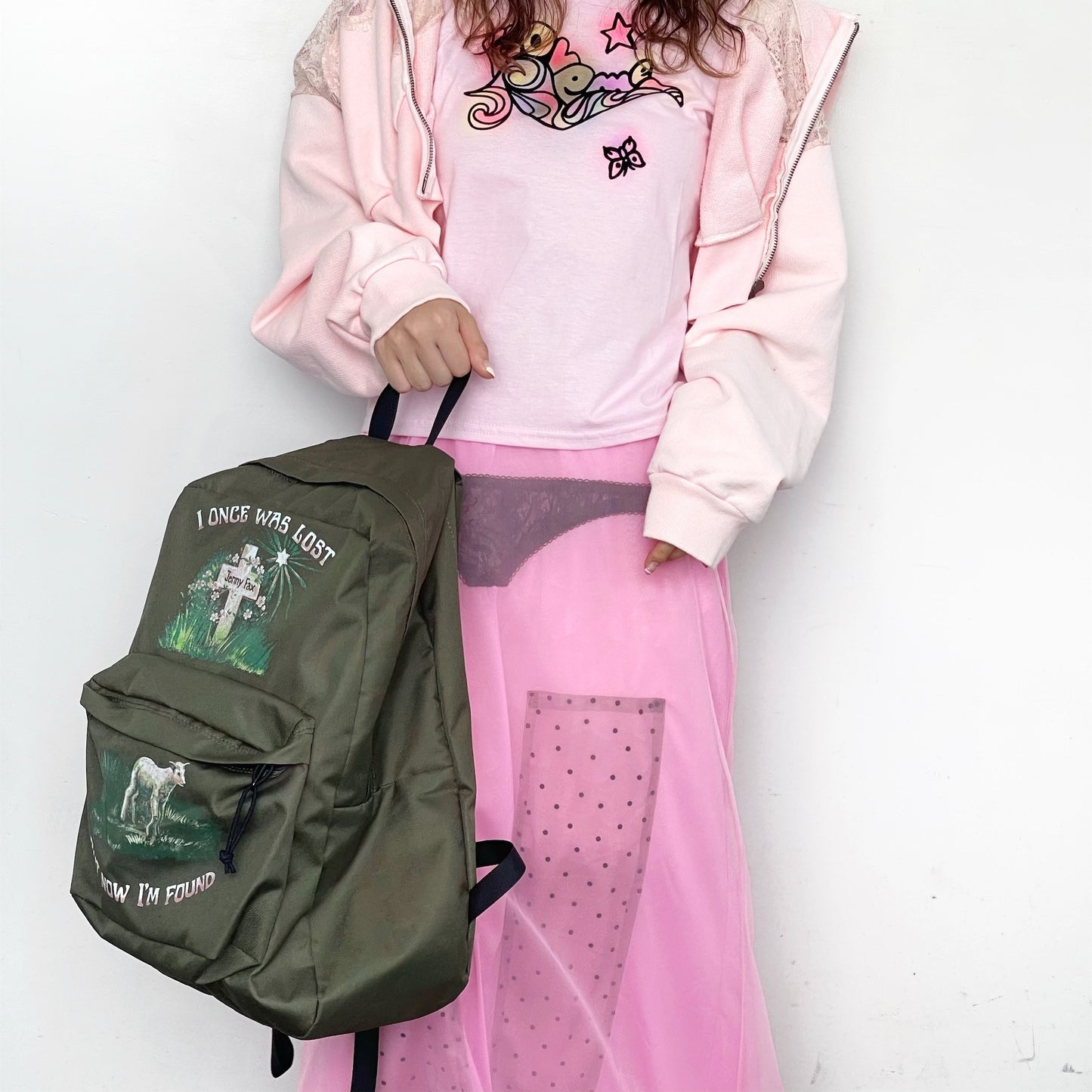 I'M FOUND BACKPACK / KHAKI / グラフィックプリントバックパック