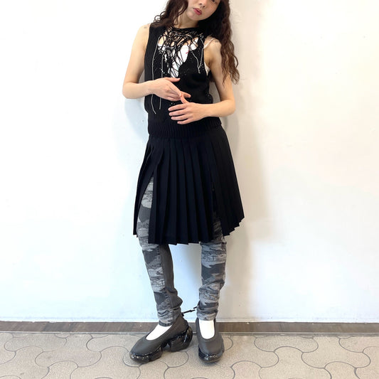 Prayer pleats skirt / BLACK / プリーツスカート