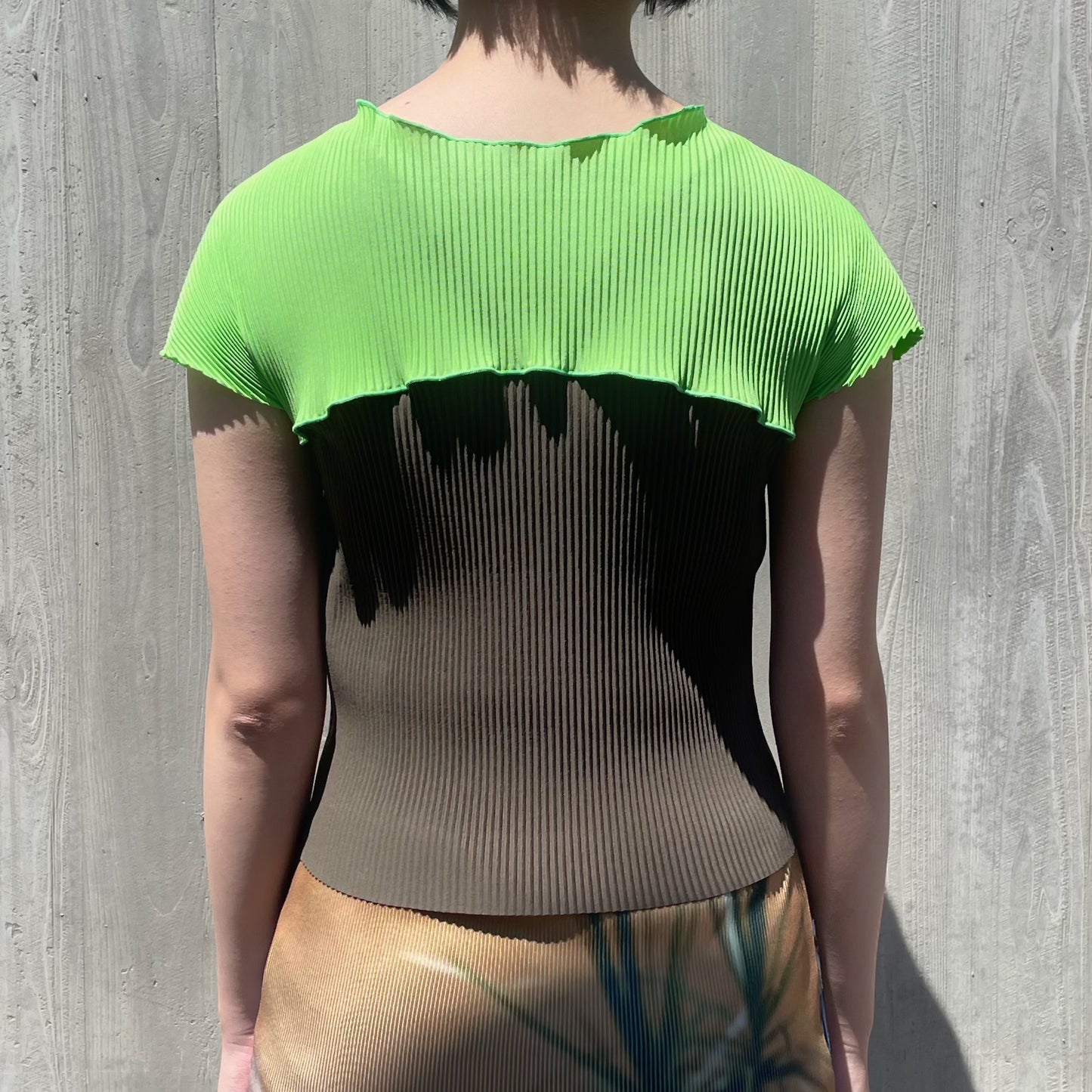 RAGLAN TINY TOP / GREEN / プリーツラグラントップ