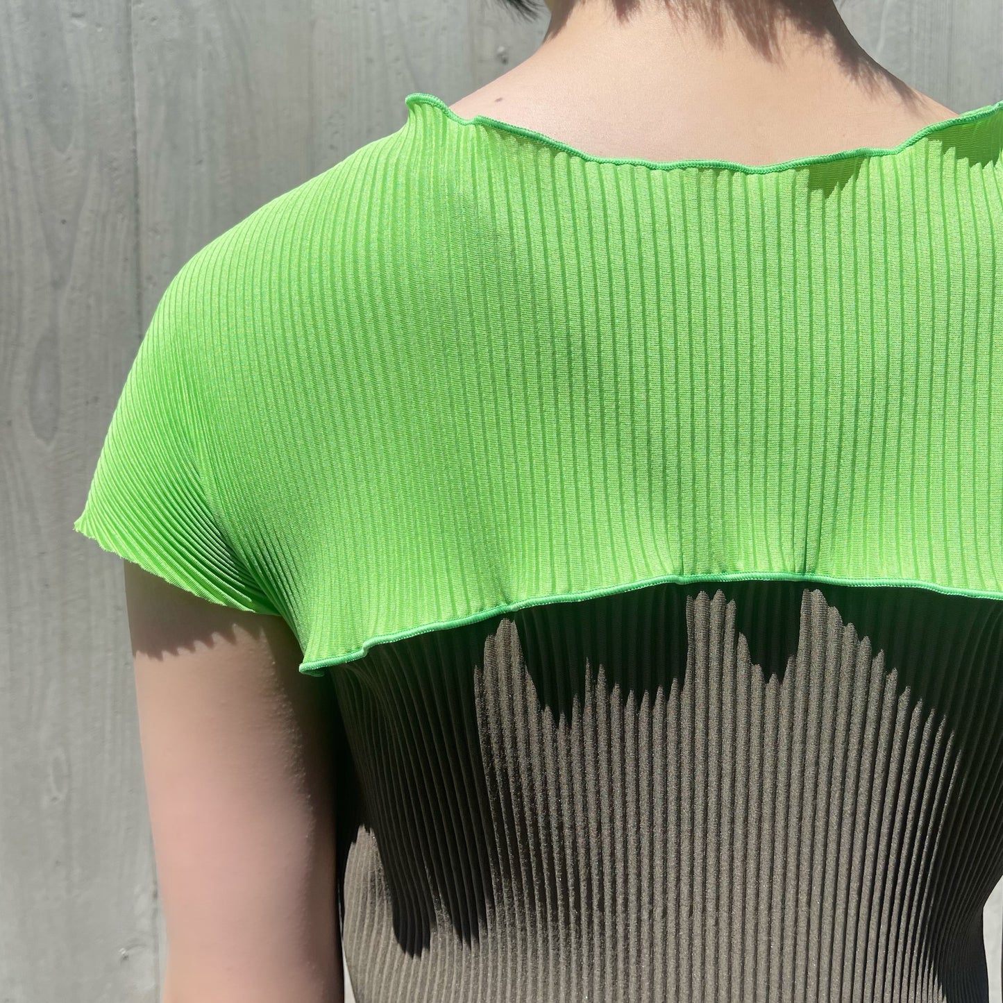 RAGLAN TINY TOP / GREEN / プリーツラグラントップ