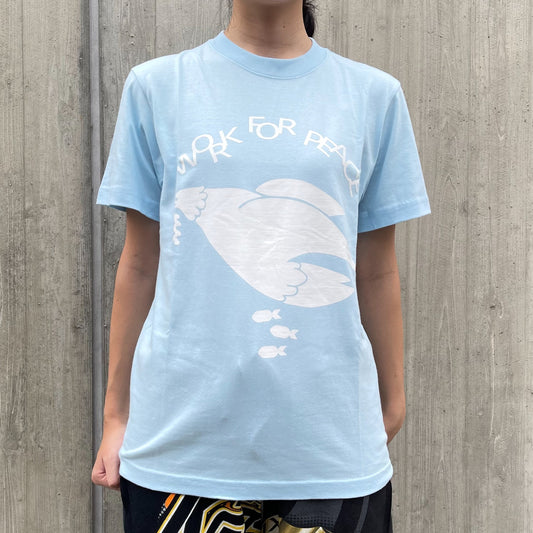 PEACE T / Sky Blue / グラフィックTシャツ