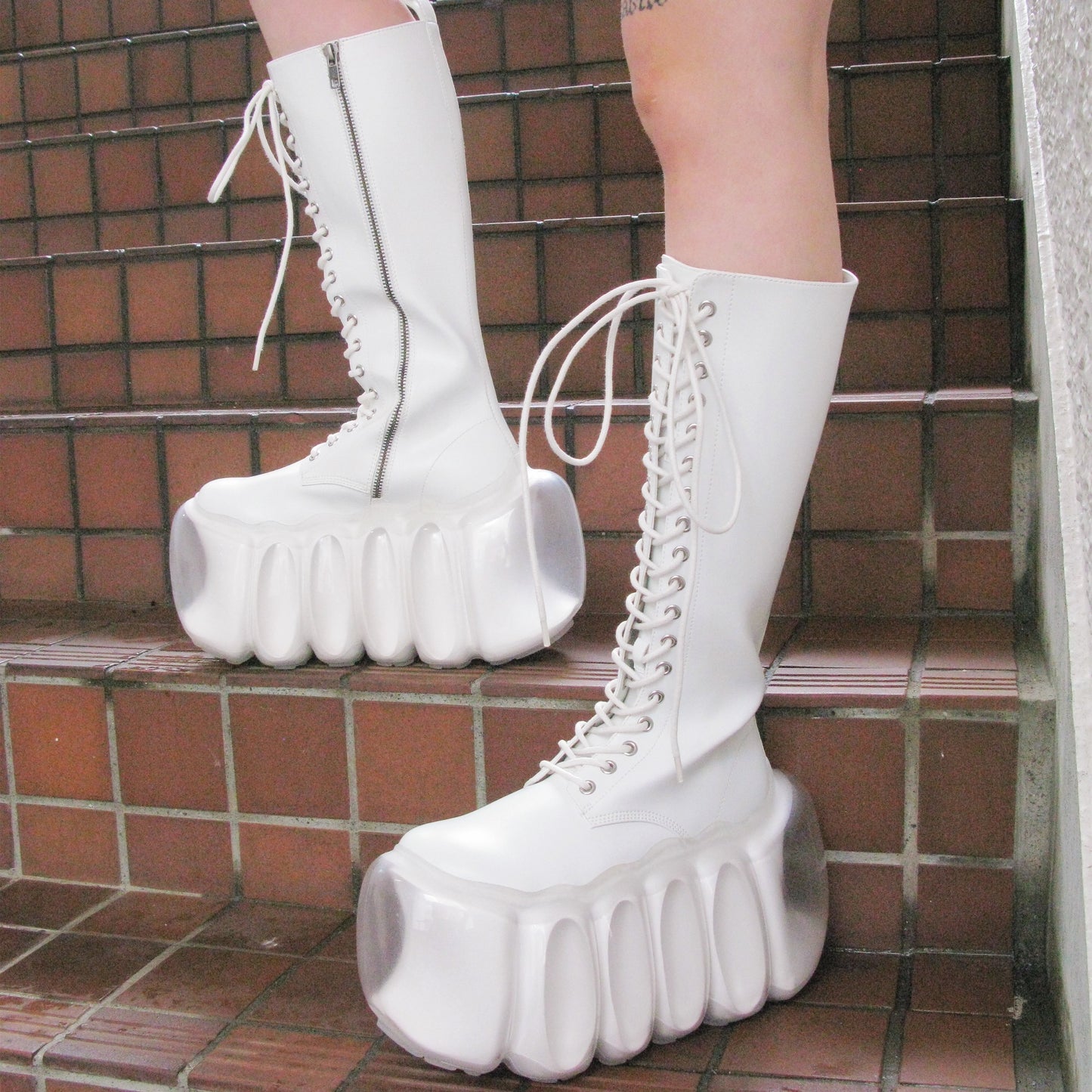 HIGH BUBBLE 18HOLE BOOTS / WHITE / MIKIOSAKABEブーツ