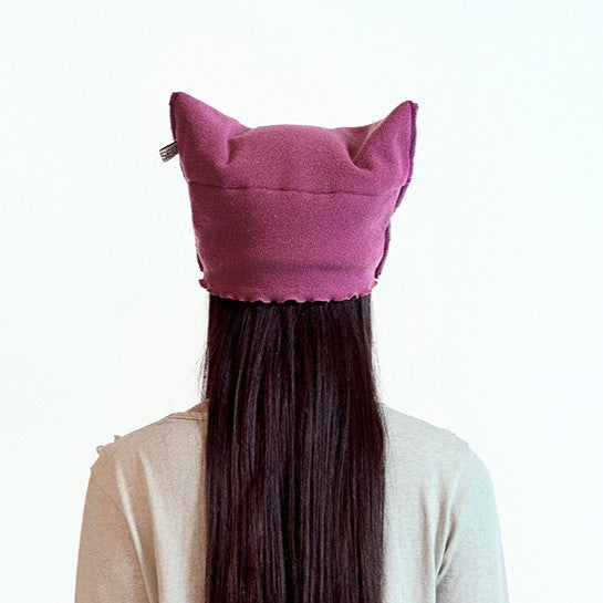 RAW EDGE CAT BEANIE / BROWN / 切りっぱなしキャットビーニー