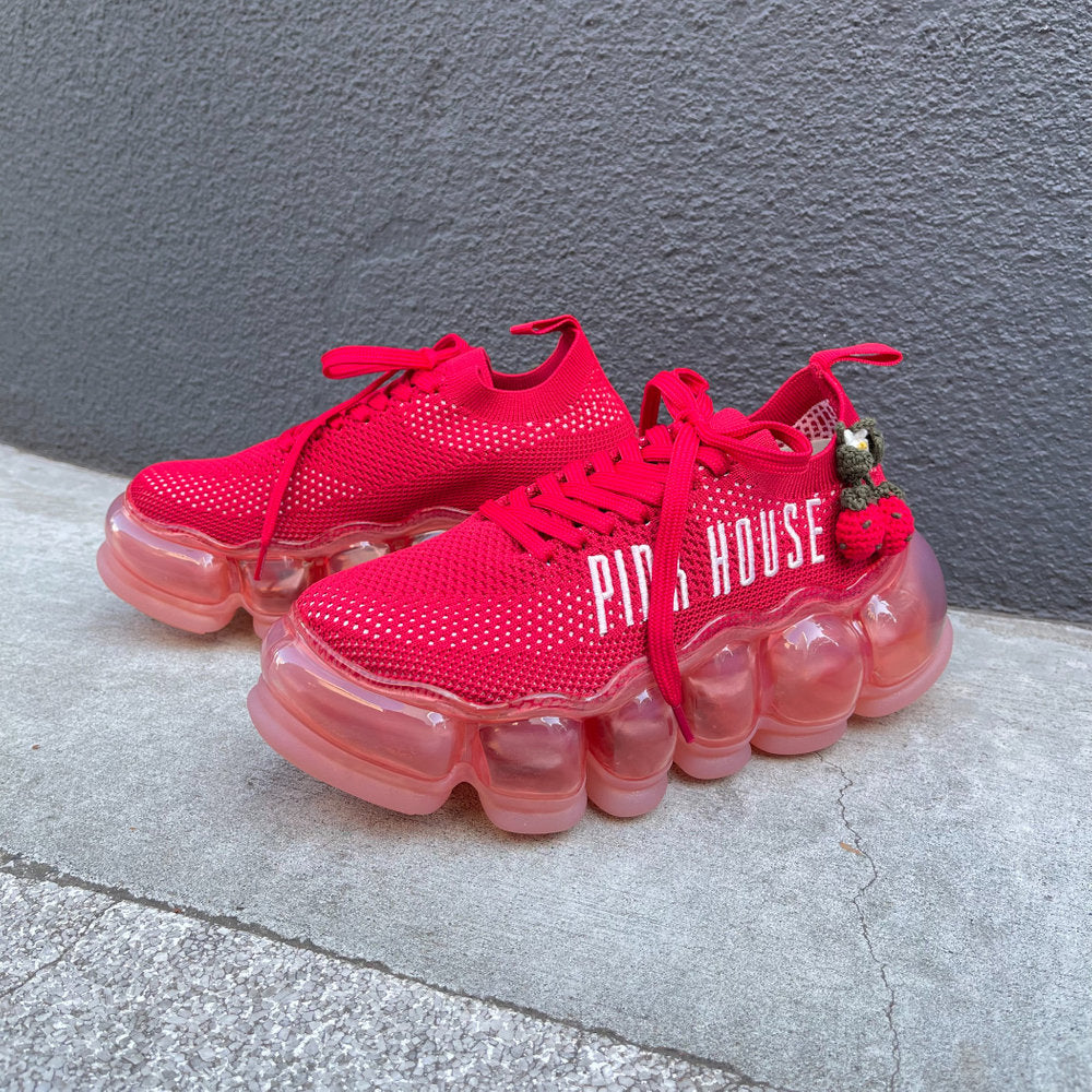【MIKIOSAKABE×PINK HOUSE】NEW JEWELRY SHOES / RED