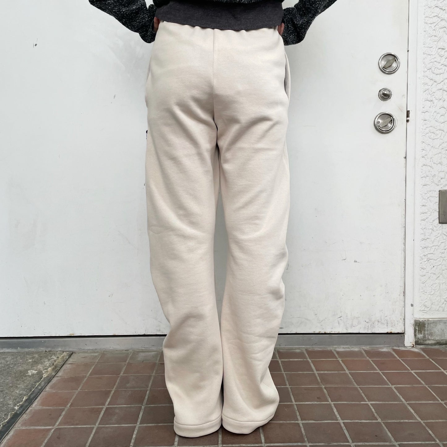 curve sweat lounge pants / beige / カーブスウェットパンツ