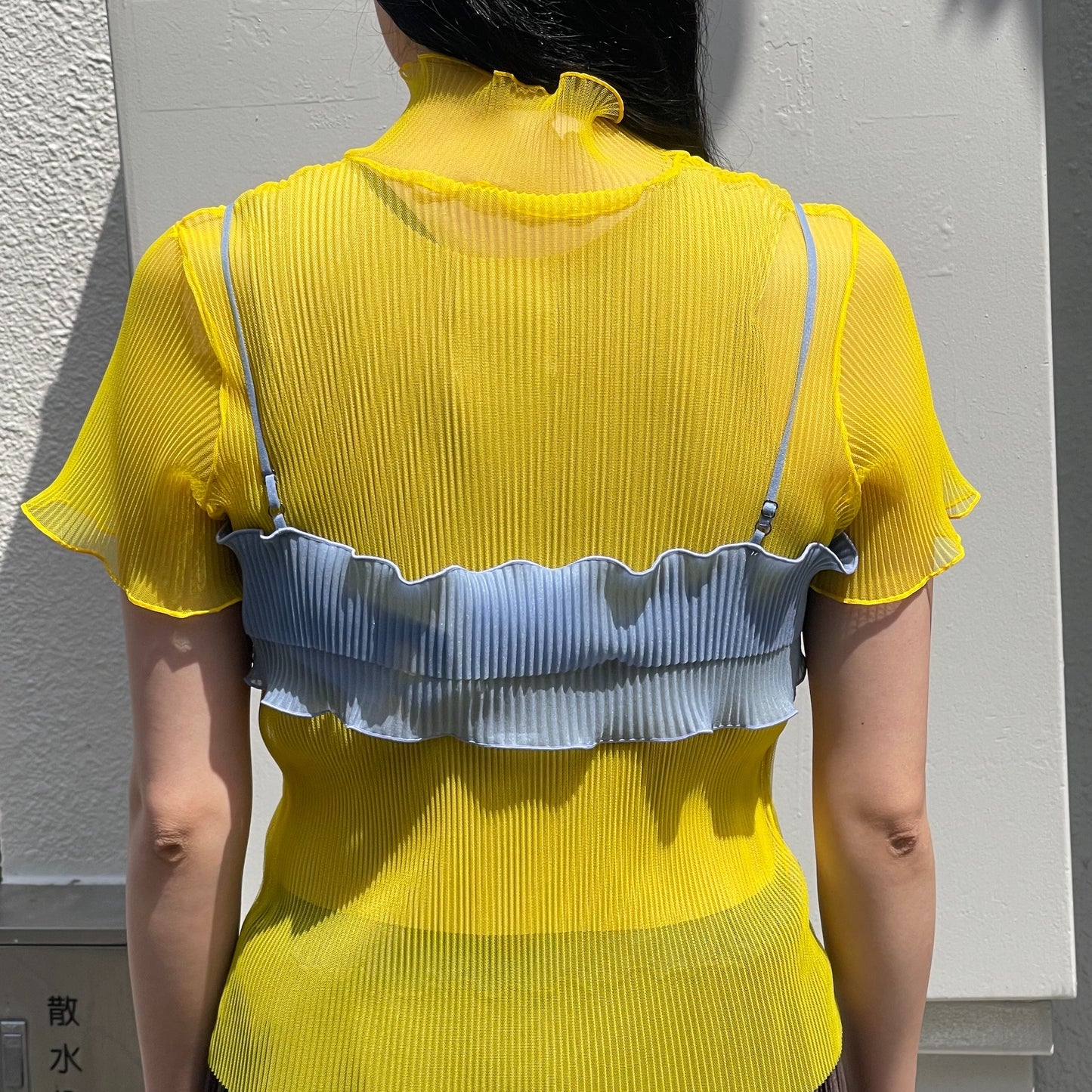 TODO WAVE SHEER CAMISOLE / BLUE / プリーツウェーブシアーキャミソール