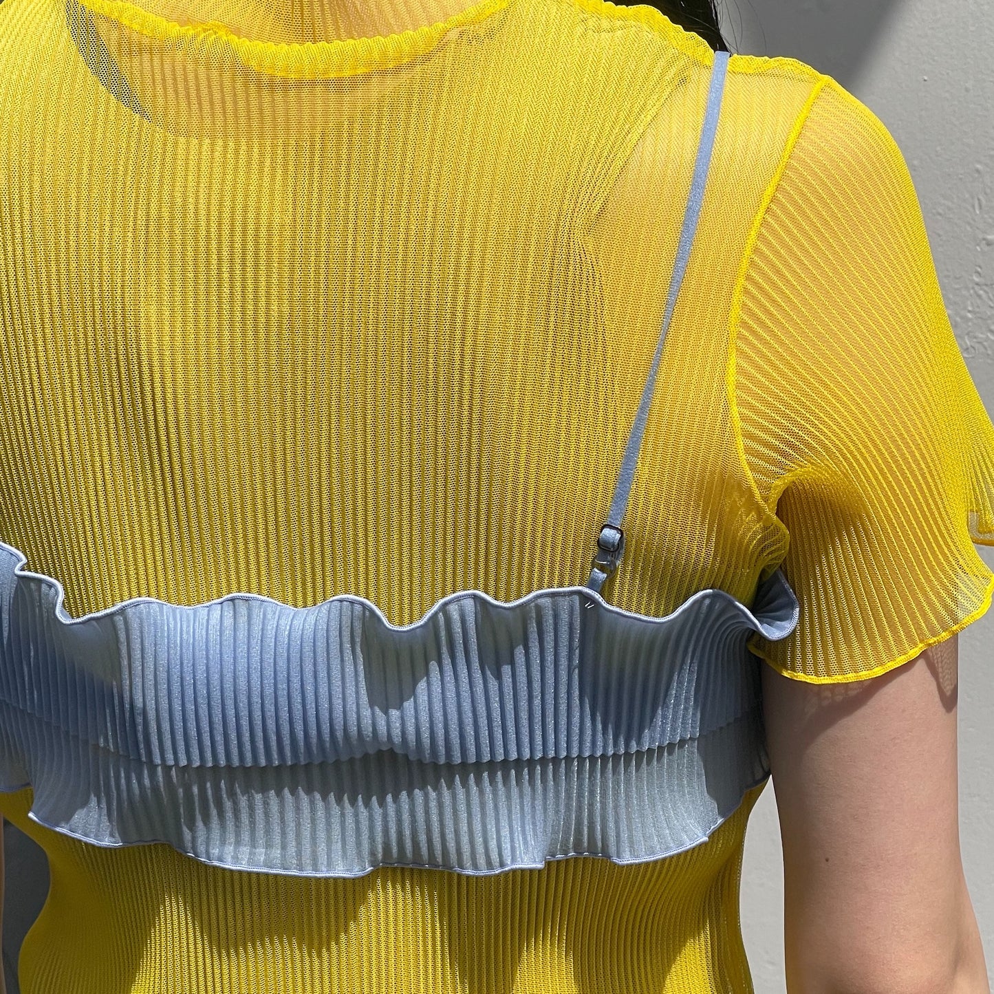 TODO WAVE SHEER CAMISOLE / BLUE / プリーツウェーブシアーキャミソール