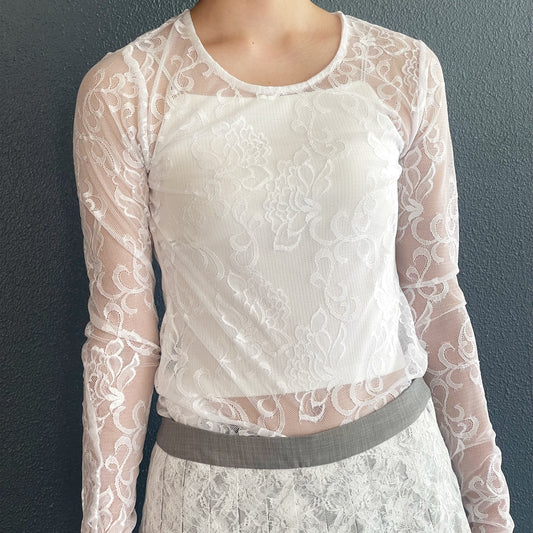Lace T-shirts / White / レースTシャツ
