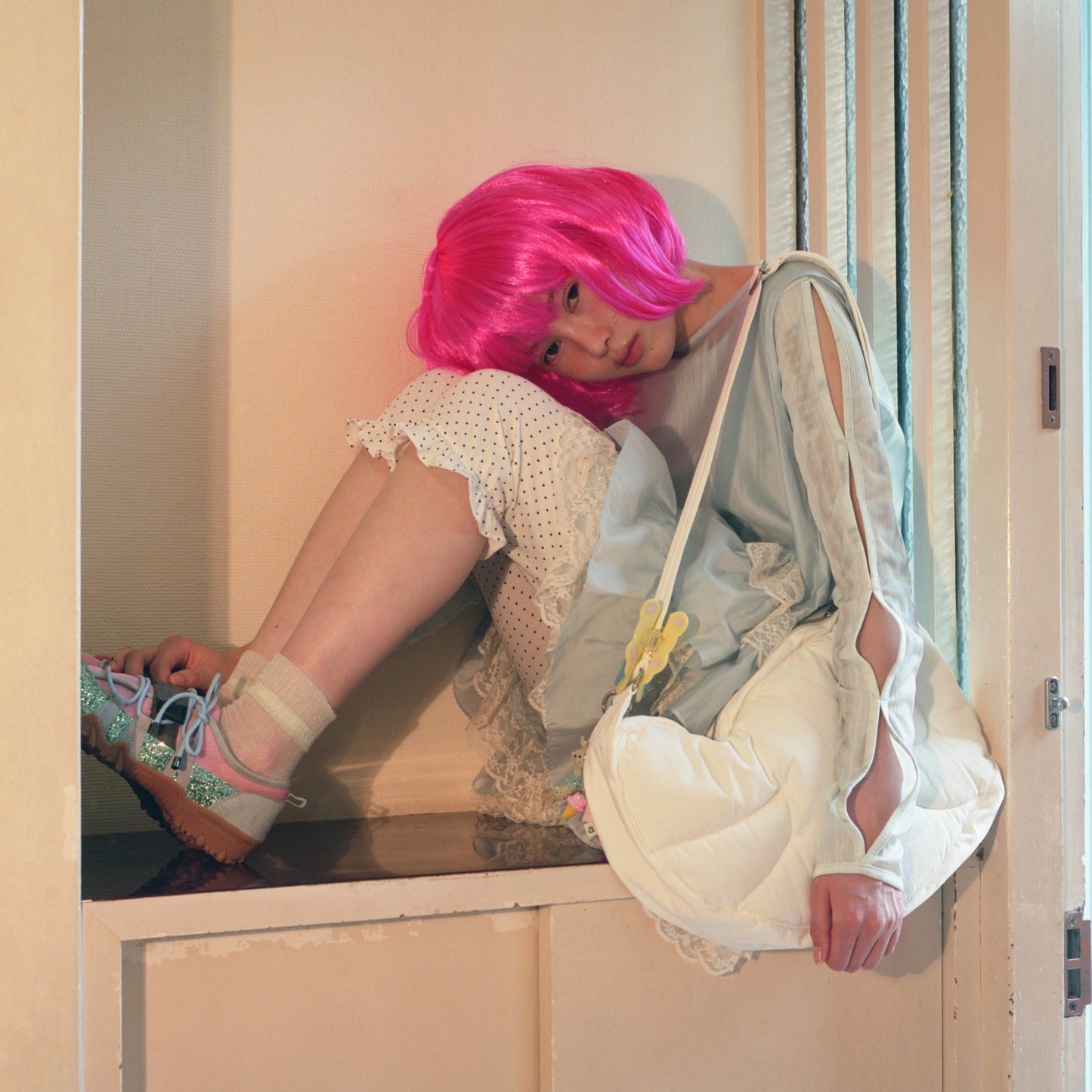 Manon leggings / White / ひざ丈レギンス