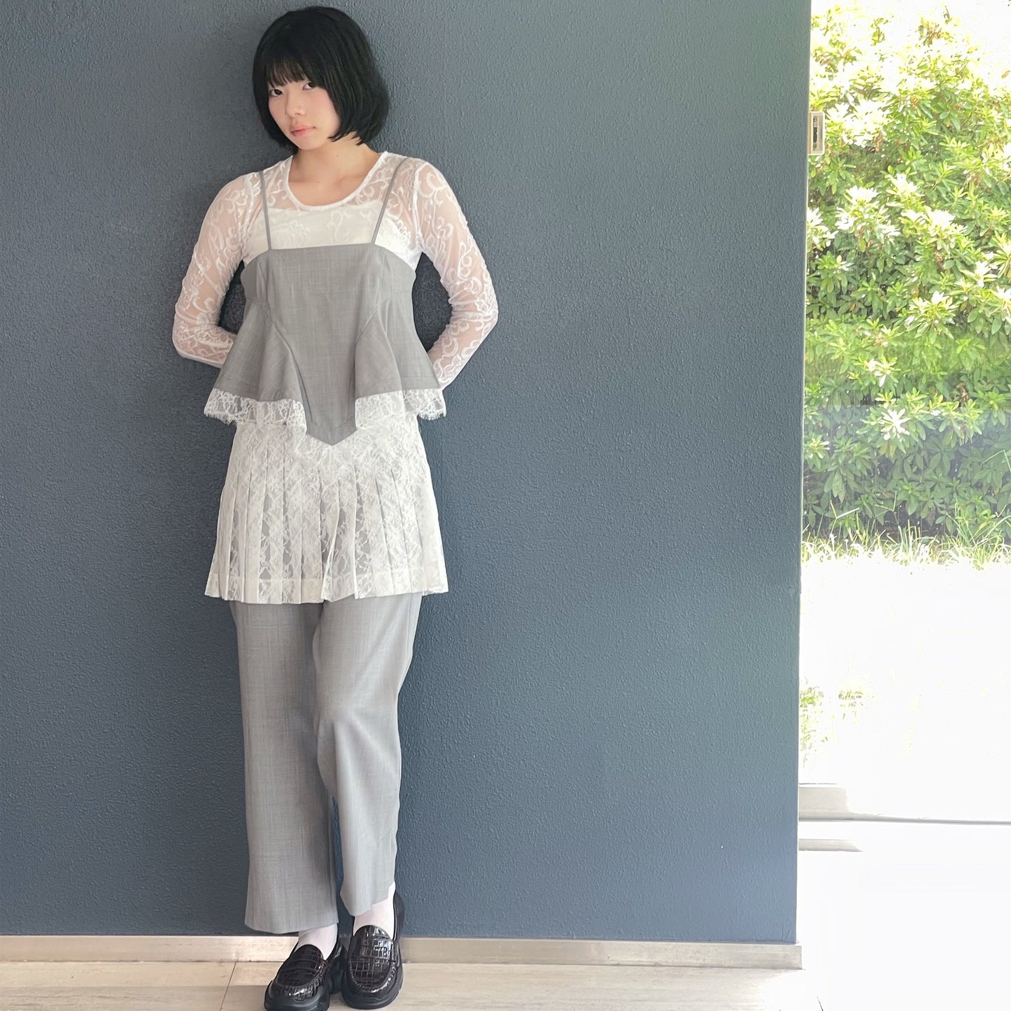 Lace T-shirts / White / レースTシャツ