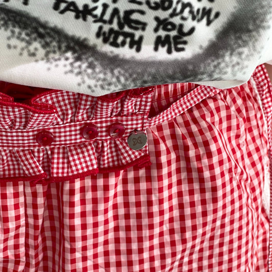 Ruffled Button Belt / Red / ラッフルボタンベルト