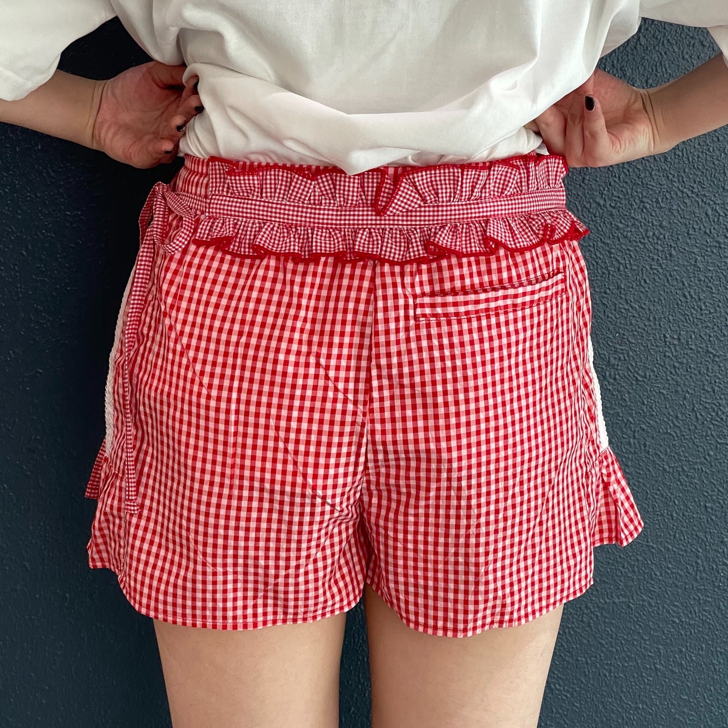 Ruffled Button Belt / Red / ラッフルボタンベルト