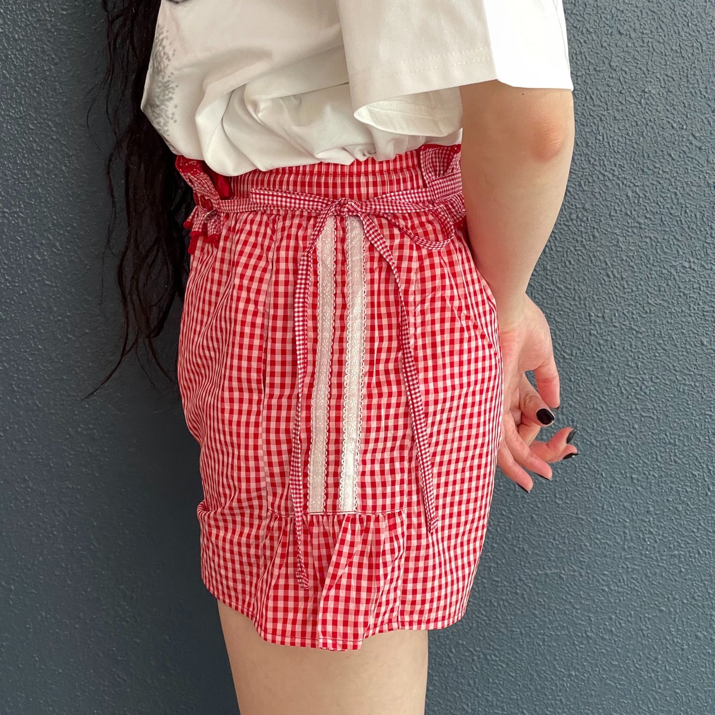 Ruffled Button Belt / Red / ラッフルボタンベルト