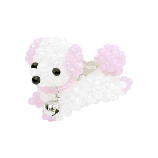 Puppy Phone String / Baby Pink / 子犬のビーズストラップ