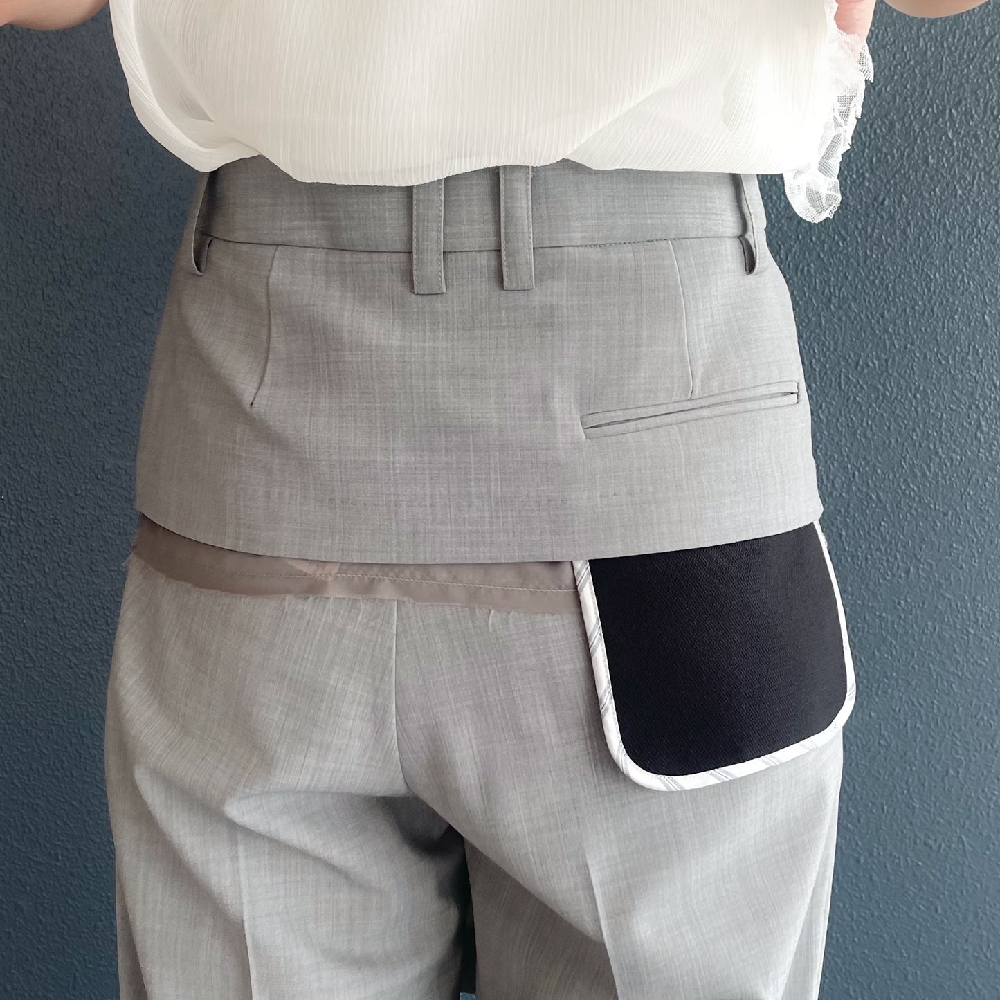 Rita Skirt / Light Gray / カットオフベルトスカート