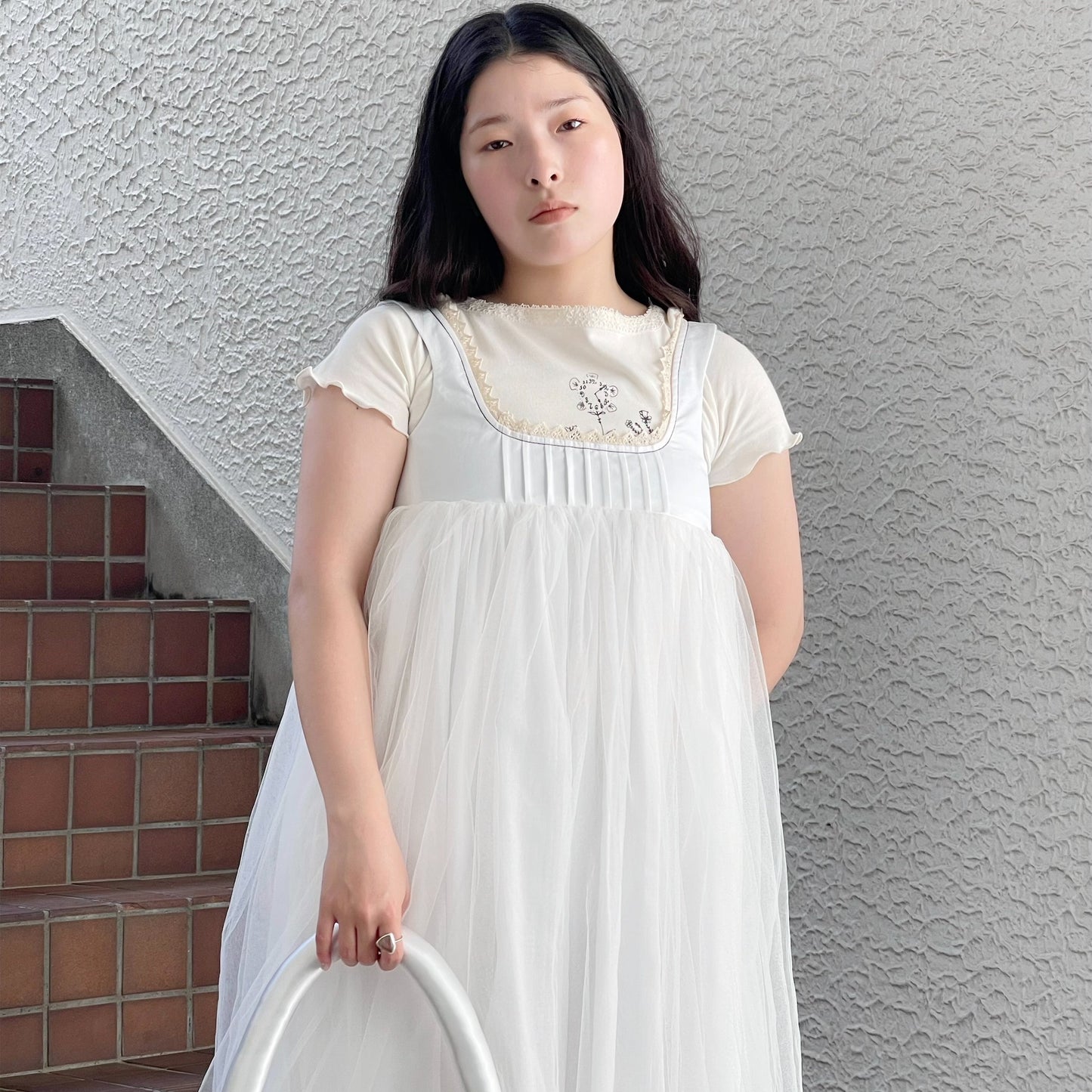 Angel dress / Purple thistles / エンジェルドレス