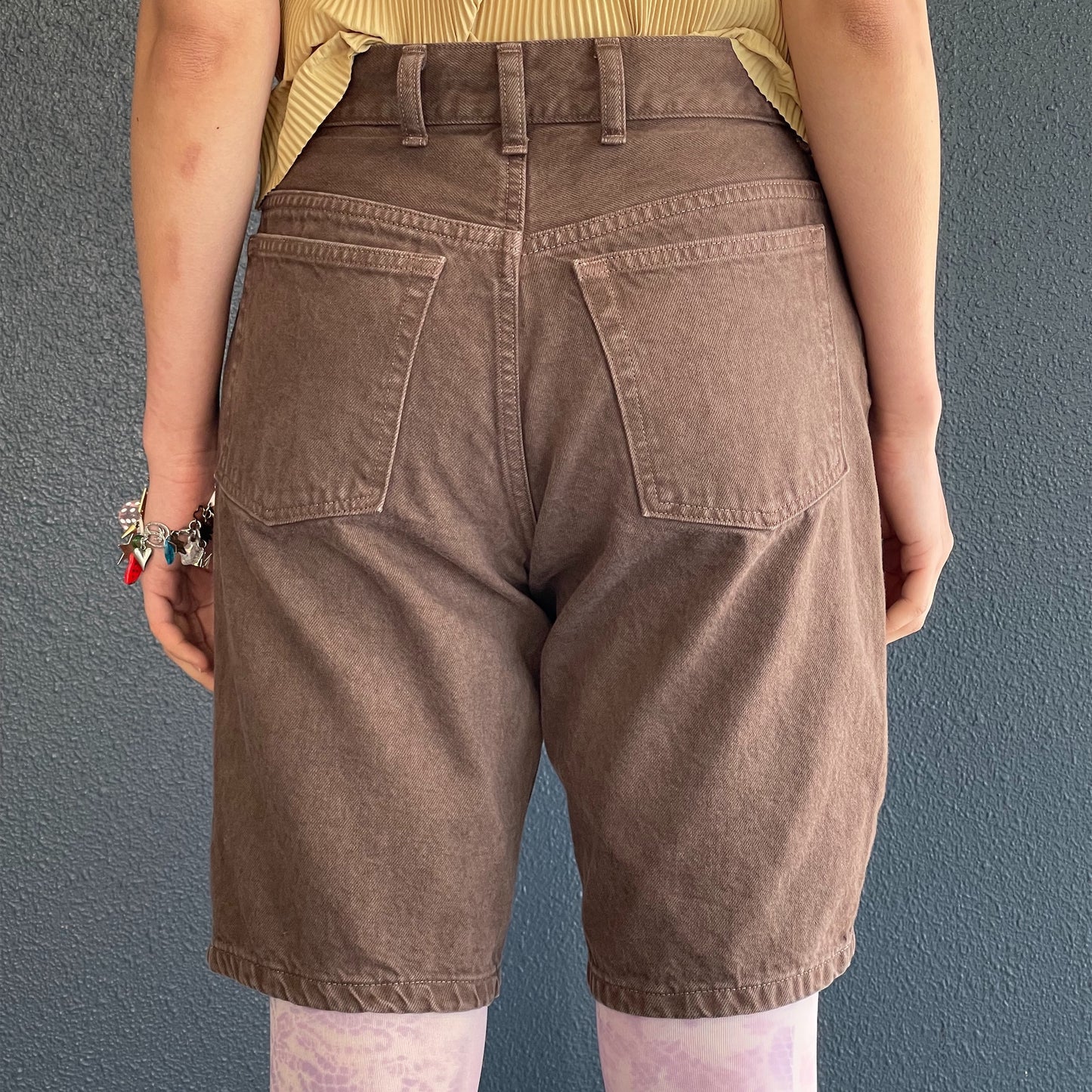 LOOSE ROLLED-UP HALF PANTS / BROWN / ルーズロールアップハーフパン