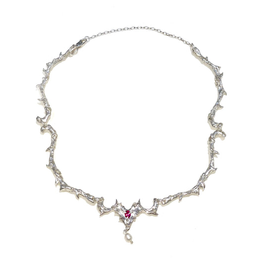 Heart & Thorns necklace / ルビーハートネックレス