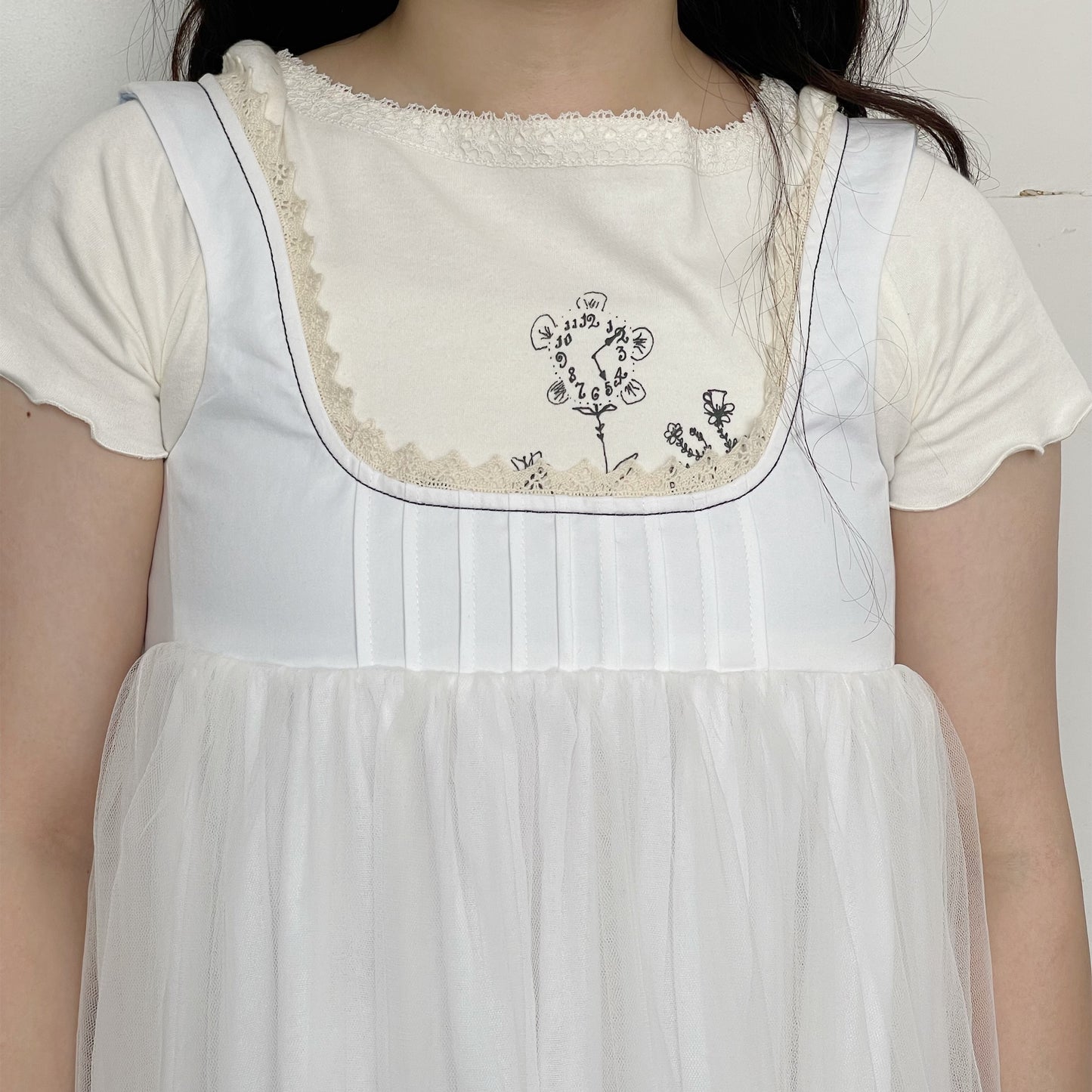 Angel dress / Purple thistles / エンジェルドレス