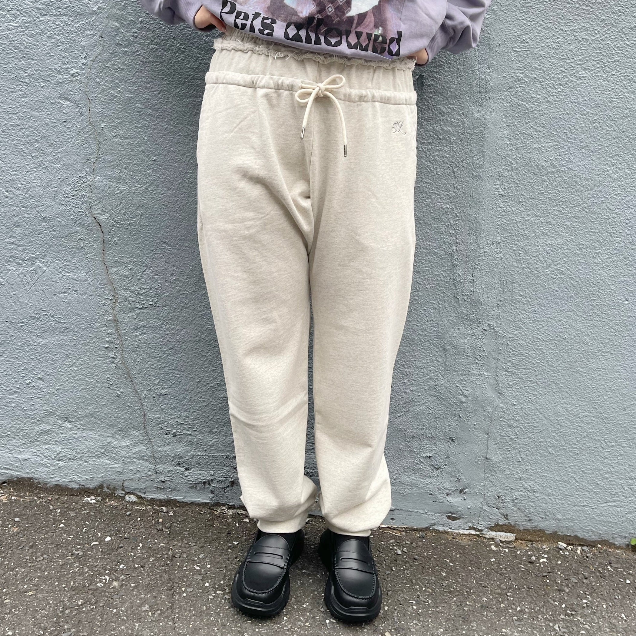 One day double pants / FROST GRAY / ダブルウエストスウェットパンツ 