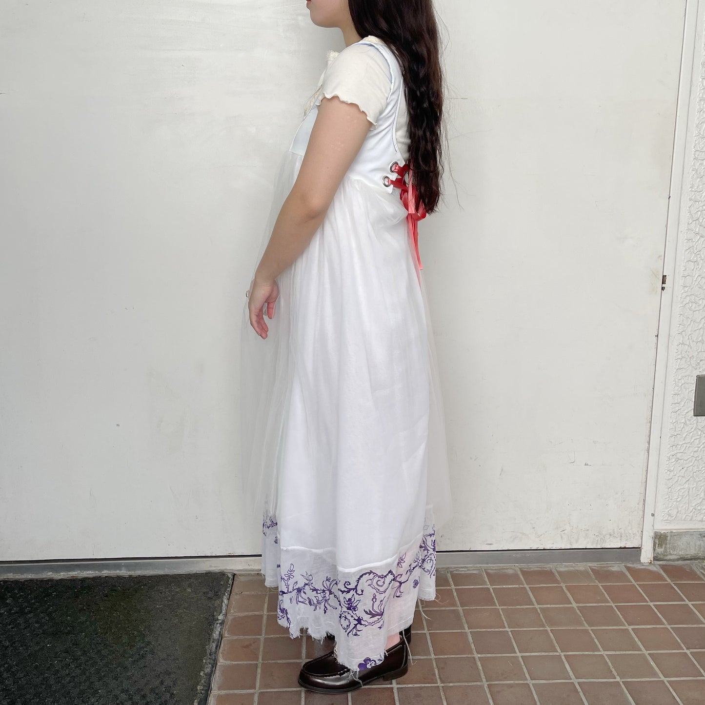 Angel dress / Purple thistles / エンジェルドレス