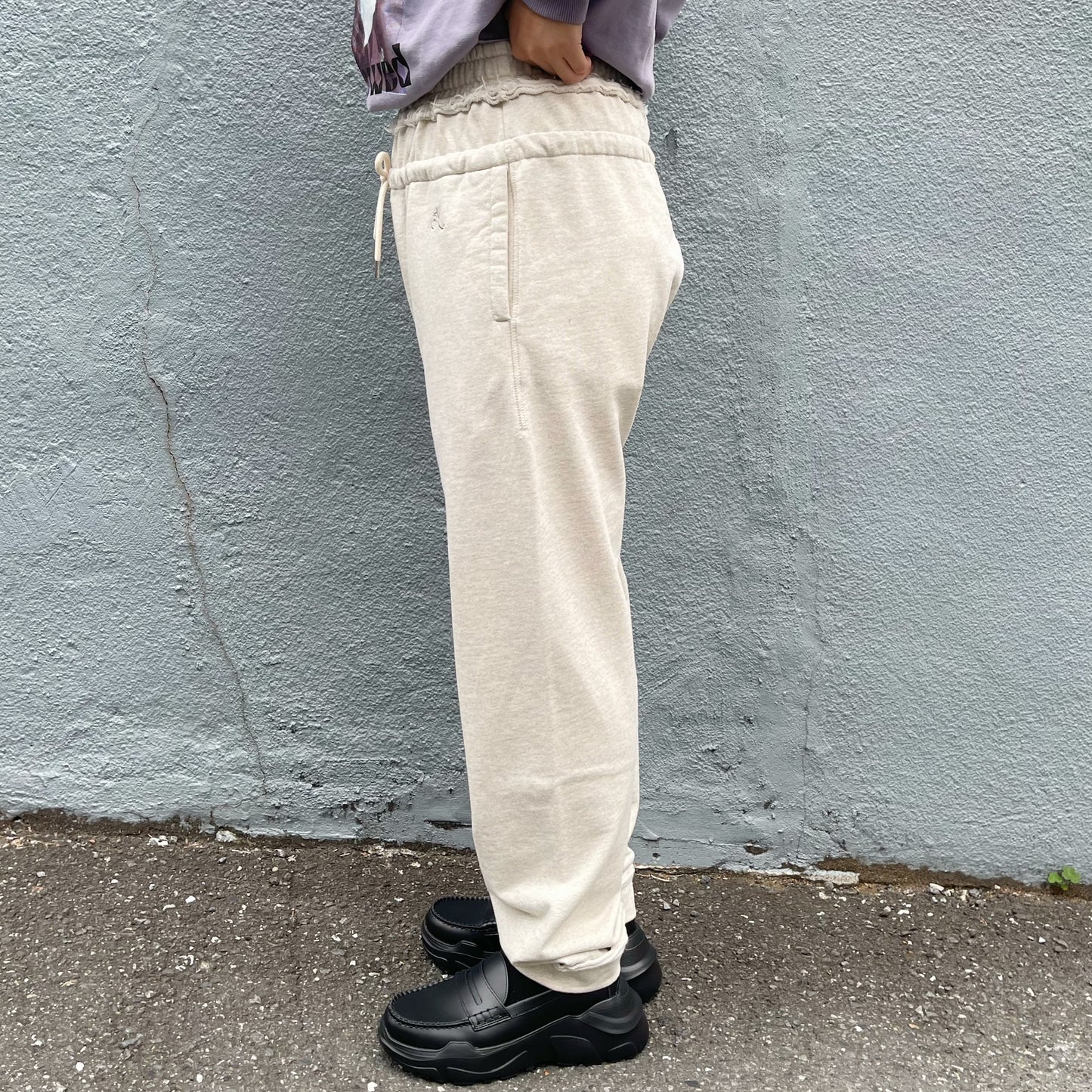 One day double pants / FROST GRAY / ダブルウエストスウェットパンツ